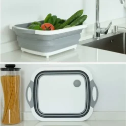 Bol Multifonction Pliable Planche à Découper Portable évier De Cuisine Bol Camping Panier Cuisine Panier De Rangement En Plastique Pliable évier De Cuisine En Plein Air -Promos Gout Cuisine Boutique 98442696 3