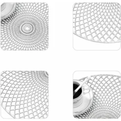 LECHUANG Lot De 4 Dessous Assiette, Argent Napperons Rond Set De Table Tapis De Table Pour Table Salle à Manger Cuisine (Argent, Style I, 38cm) 7 LECHUANG Lot De 4 Dessous Assiette, Argent Napperons Rond Set De Table Tapis De Table Pour Table Salle à Manger Cuisine (Argent, Style I, 38cm) -Promos Gout Cuisine Boutique 98443612 3