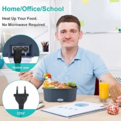 Lunch Box Chauffante, 3 En 1 Boite Chauffante Repas(12V / 24V / 220V), 1.5L Portable Gamelle Chauffante, 60W Boite A Repas Chauffante Pour Voiture, Camion, Maison Ou Camping (60W) -Promos Gout Cuisine Boutique 98452912 5