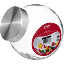Bocal Verre à Bonbons Couvercle Inox 1 -5L - 5 Five Simply Smart -Promos Gout Cuisine Boutique 98558272 3