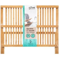 Égouttoir Pliant 2 Niveaux Bambou - 5 Five Simply Smart 5 Égouttoir Pliant 2 Niveaux Bambou - 5 Five Simply Smart -Promos Gout Cuisine Boutique 98559576 3