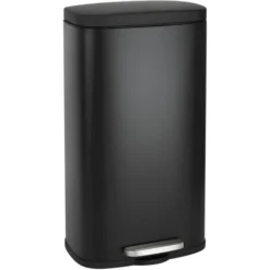 SVITA TQ30 Poubelle Noir 30L Poubelle à Pédale Couvercle Softclose