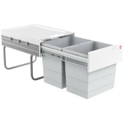 HAILO Poubelle De Cuisine Tri Sélectif 2 Bacs Encastrables 18 L - Raumspar