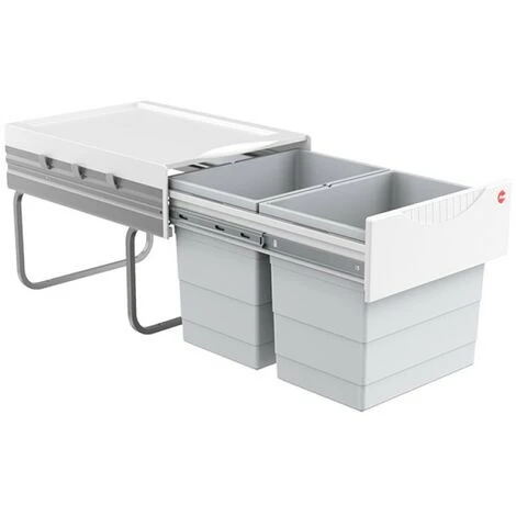 HAILO Poubelle De Cuisine Tri Sélectif 2 Bacs Encastrables 18 L - Raumspar 1 HAILO Poubelle De Cuisine Tri Sélectif 2 Bacs Encastrables 18 L - Raumspar