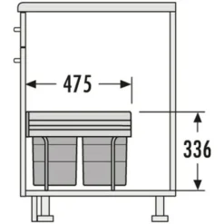 HAILO Poubelle De Cuisine Tri Sélectif 2 Bacs Encastrables 18 L - Raumspar 8 HAILO Poubelle De Cuisine Tri Sélectif 2 Bacs Encastrables 18 L - Raumspar -Promos Gout Cuisine Boutique 98850973 4