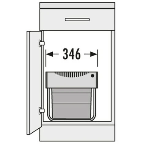 HAILO Poubelle De Cuisine Tri Sélectif 2 Bacs Encastrables 18 L - Raumspar 5 HAILO Poubelle De Cuisine Tri Sélectif 2 Bacs Encastrables 18 L - Raumspar – Image 5