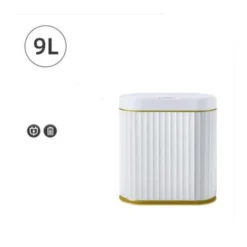 Smart Sensor 2022 Nouvelle Poubelle Avec Parfum Cuisine Domestique, Salon, Chambre, Salle De Bain Corbeille à Fente électrique Automatique - Modèle Rechargeable Platinum 9L (sans Parfum) - 2 Pièces