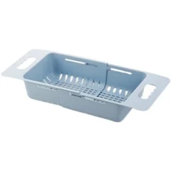 Panier De Passoire Extensible De Cuisine De Passoire Pliable, Passoire Réglable De Fruits Et De Légumes Au-dessus De L'évier Pour La Cuisine, Lot De 1 (Bleu)